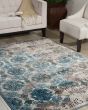 Karma KRM05 Ivory/Blue Area Rug