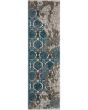Karma KRM05 Ivory/Blue Area Rug
