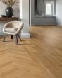 The Gault Estate Herringbone Norwich Honey Oak Hardwood