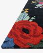 Les Fleurs LES-03 Black/Multi Area Rug