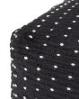 LPF0039 Black 18"x18" Pouf Pillow