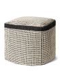 LPF0040 Black/Ivory 18"x18" Pouf Pillow