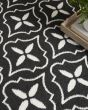 Nourison Essentials NRE04 Black Ivory Rug