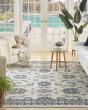 Nourison Essentials NRE05 Ivory Blue Rug
