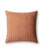 P0339 Orange/Ivory 22"x22" Pillow
