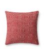 P0339 Red/Ivory 22"x22" Pillow