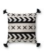 P0502 Black/Ivory 18"x18" Pillow