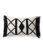 P0503 Black/Ivory 13"x21" Pillow