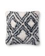 P0711 Charcoal/White 22"x22" Pillow