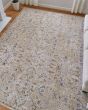 Pasha 39M6F Taupe/Ivory/Blue Rug