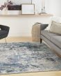 Passion PSN36 Ivory Teal Area Rug