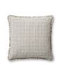 PCJ0012 Ivory/Black 18"x18" Pillow
