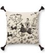 PLL0025 Ivory/Black 18"x18" Pillow