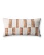 PLL0136 Rust/Ivory 12"x27" Lumbar Pillow