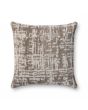 PLL0141 Dark Taupe/Ivory 22" Pillow