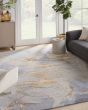 Prismatic PRS28 Grey/Gold Area Rug