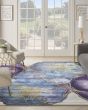 Prismatic PRS32 Blue Gold Area Rug