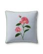 Garden Rose PRP0063 Blue/Multi 18" Pillow