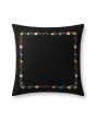 Curio Border PRP0064 Black/Multi 22" Pillow