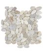 River Rock Ivory Blend Stone Mosaic Tile