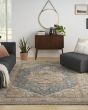 Sahar SHR06 Ivory Blue Area Rug