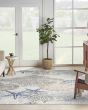 Seaside SDS04 Ivory Grey Blue Area Rug