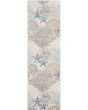 Seaside SDS04 Ivory Grey Blue Area Rug