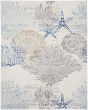 Seaside SDS04 Ivory Grey Blue Area Rug
