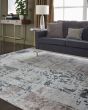 Silk Shadows SHA16 Silver Grey Area Rug
