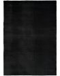 Soft Plush Rabbit Fur SFF01 Black 4'x6' Area Rug