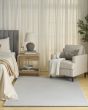 Soft Plush Rabbit Fur SFF01 Silver Area Rug