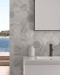 Stria Grey Porcelain Matte Marble Tile