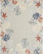 Suncoast SNC04 Grey Multicolor 4'x6' Area Rug