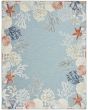 Suncoast SNC04 Teal Multicolor 4'x6' Area Rug
