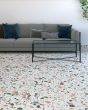 Tazzo White Honed Porcelain Terrazzo Tile
