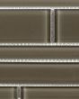 Translucent Clear Glass Simply Taupe Tile