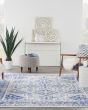 Whimsicle WHS15 Ivory Navy Area Rug