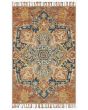 Zharah ZR-10 Rust/Blue Area Rug