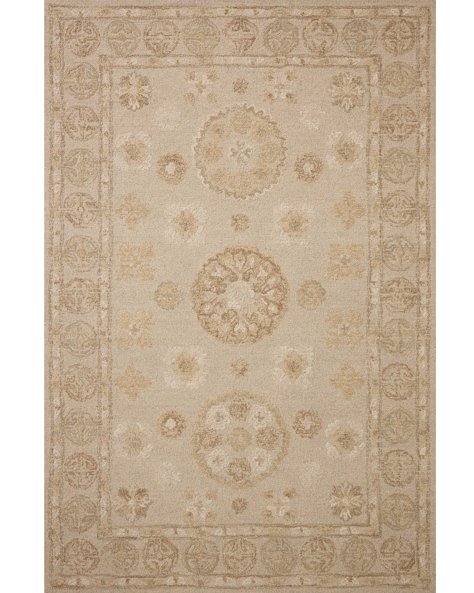 Loloi Dorothea DRT-03 Dove/Natural Rug | Carpet Exchange