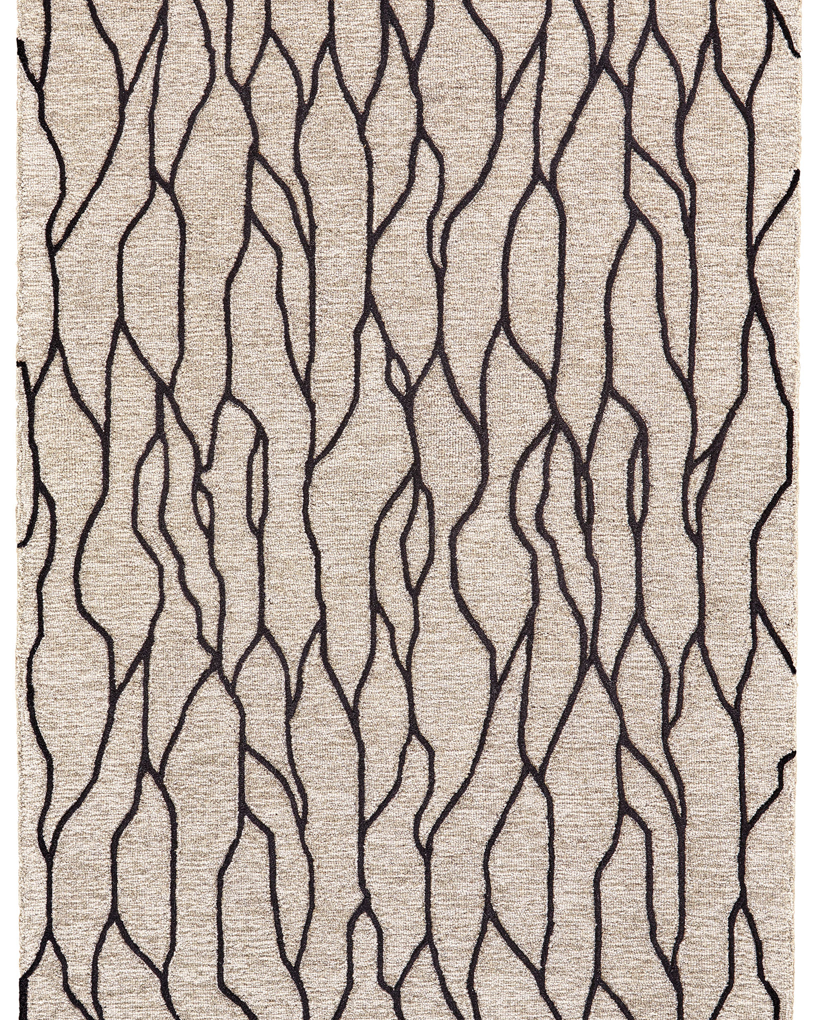 Feizy Enzo 8734F Taupe/Black Area Rug | Carpet Exchange