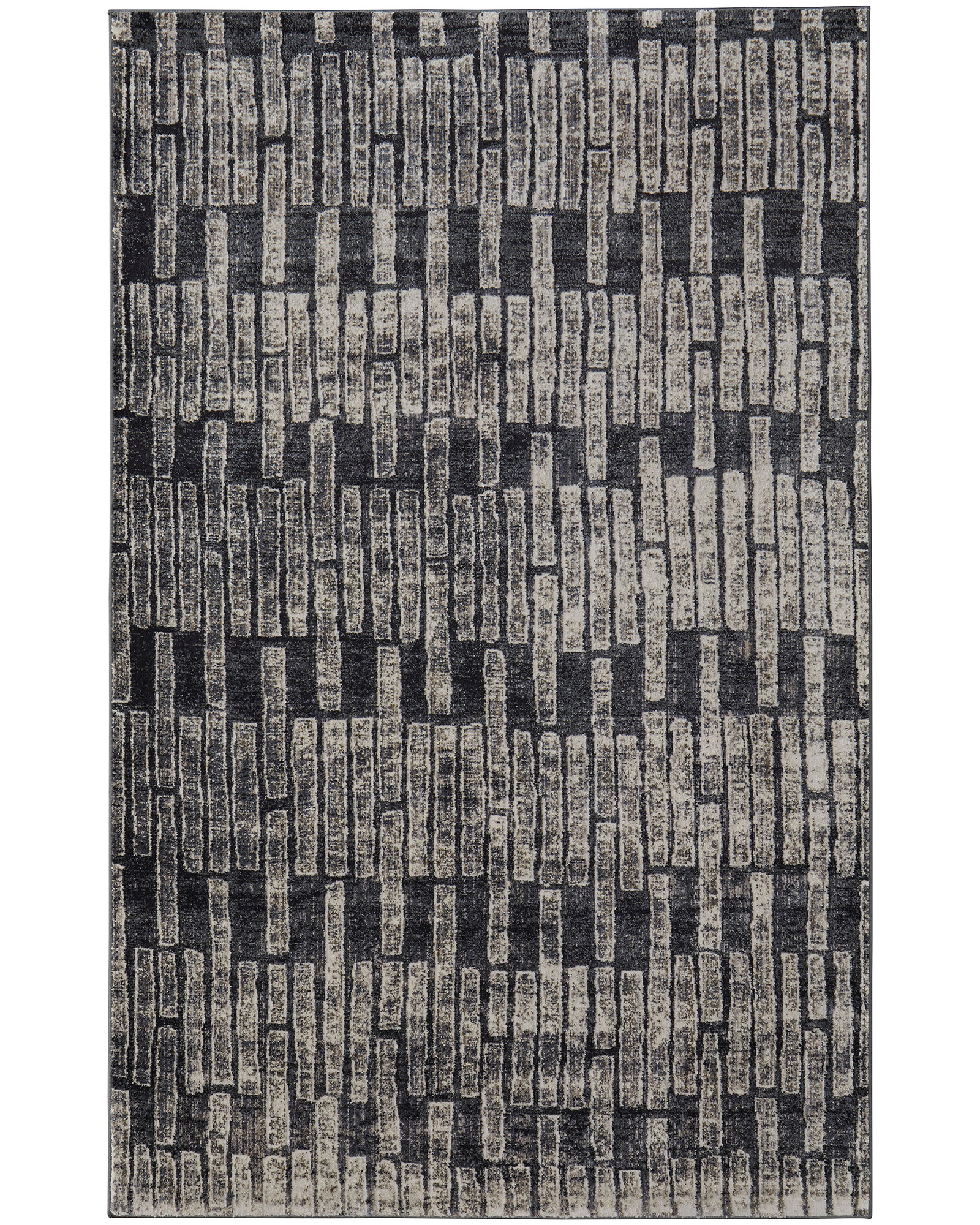 Feizy Kano 39LKF Gray/Black/Ivory Area Rug | Carpet Exchange