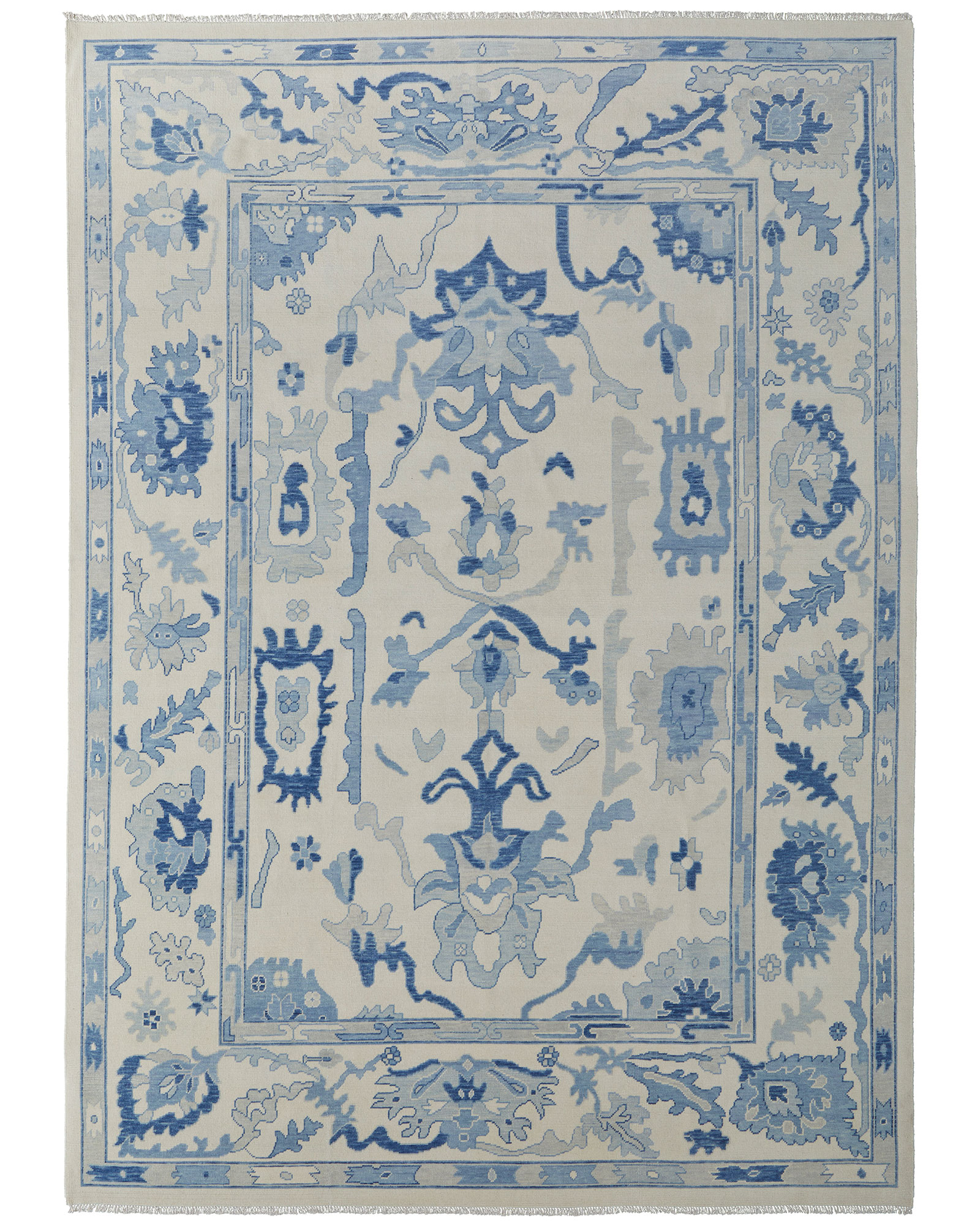 Feizy Karina 69G7F Ivory/Blue Area Rug | Carpet Exchange