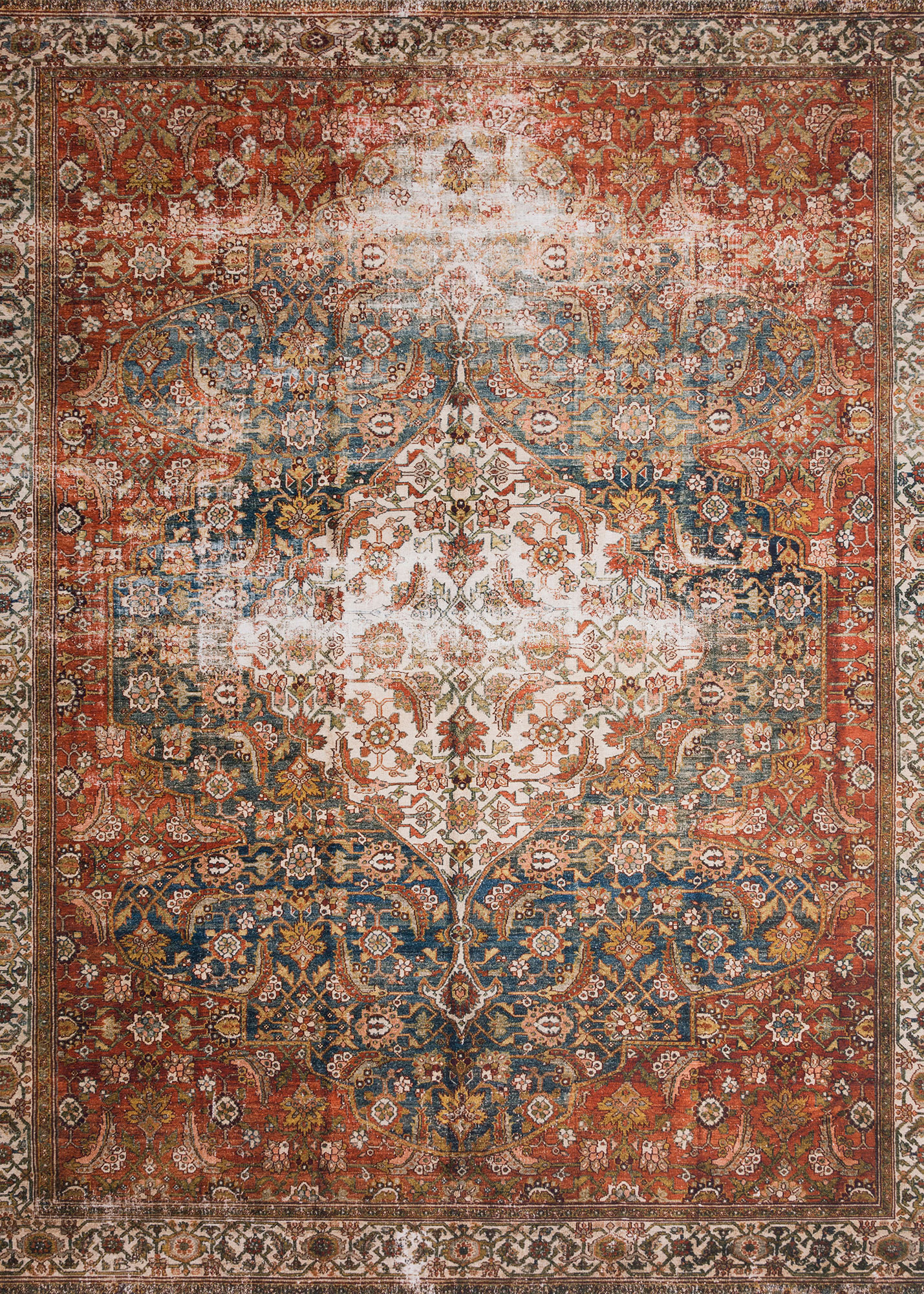 Loloi Layla LAY-05 Ocean/Multi Area Rug | Carpet Exchange