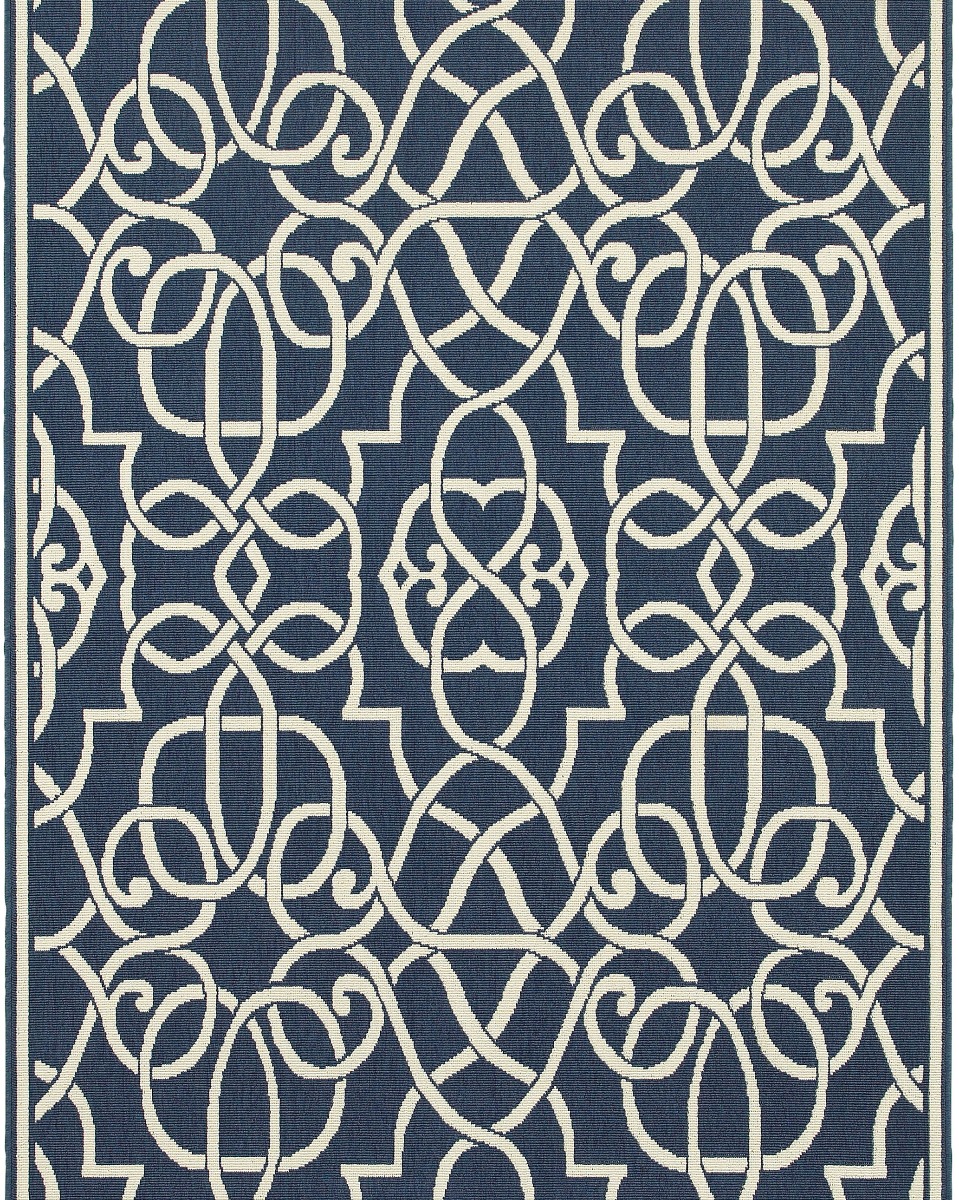 OW Meridian 2205b Navy/Ivory Area Rug | Carpet Exchange