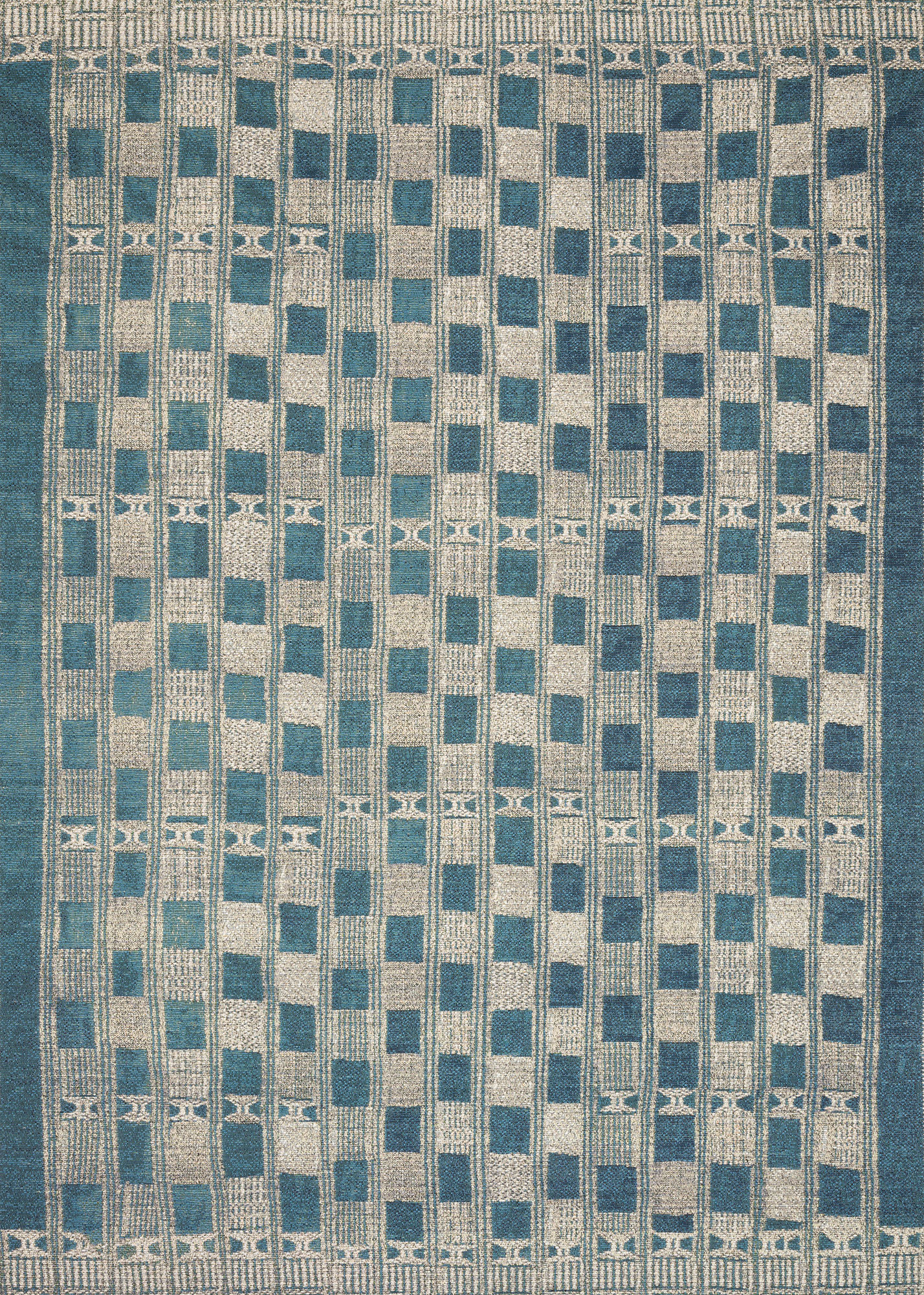 Loloi Mika MIK-08 Blue/Ivory Area Rug | Carpet Exchange