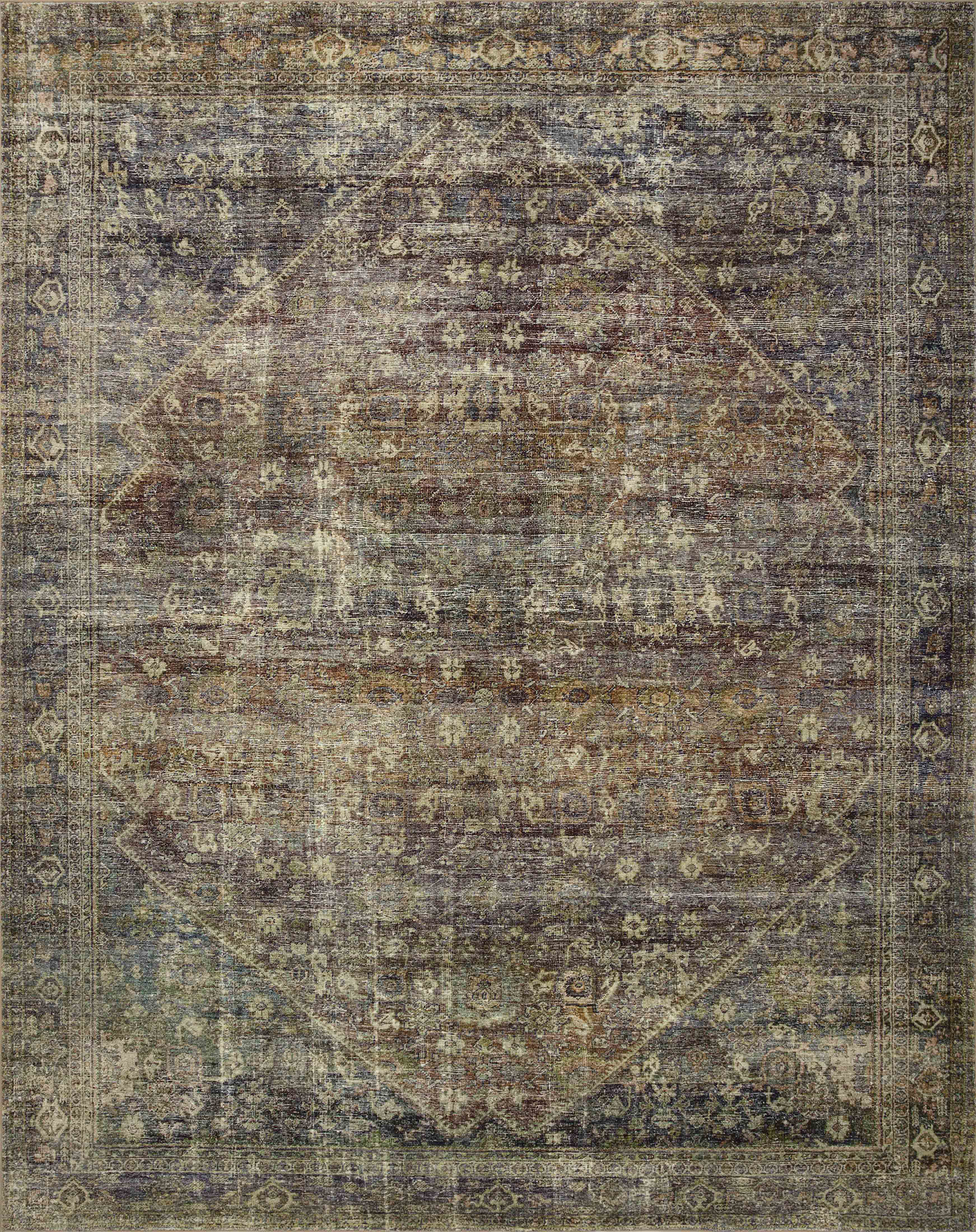 Loloi Morgan MOG-05 Spice/Lagoon Area Rug | Carpet Exchange