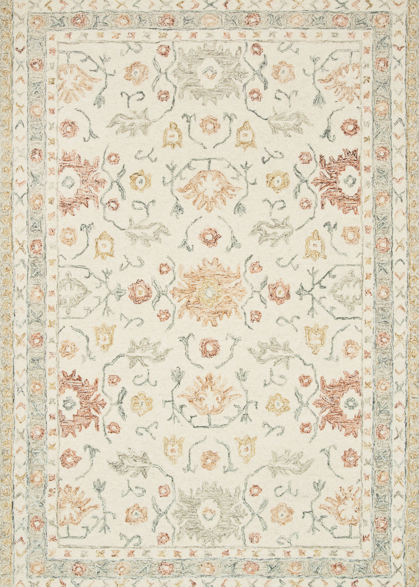 ☆　nori様│ クリーム２　、ルース Loloi Elias ELA-02 Ocean/Oatmeal Area Rug | Carpet Exchange