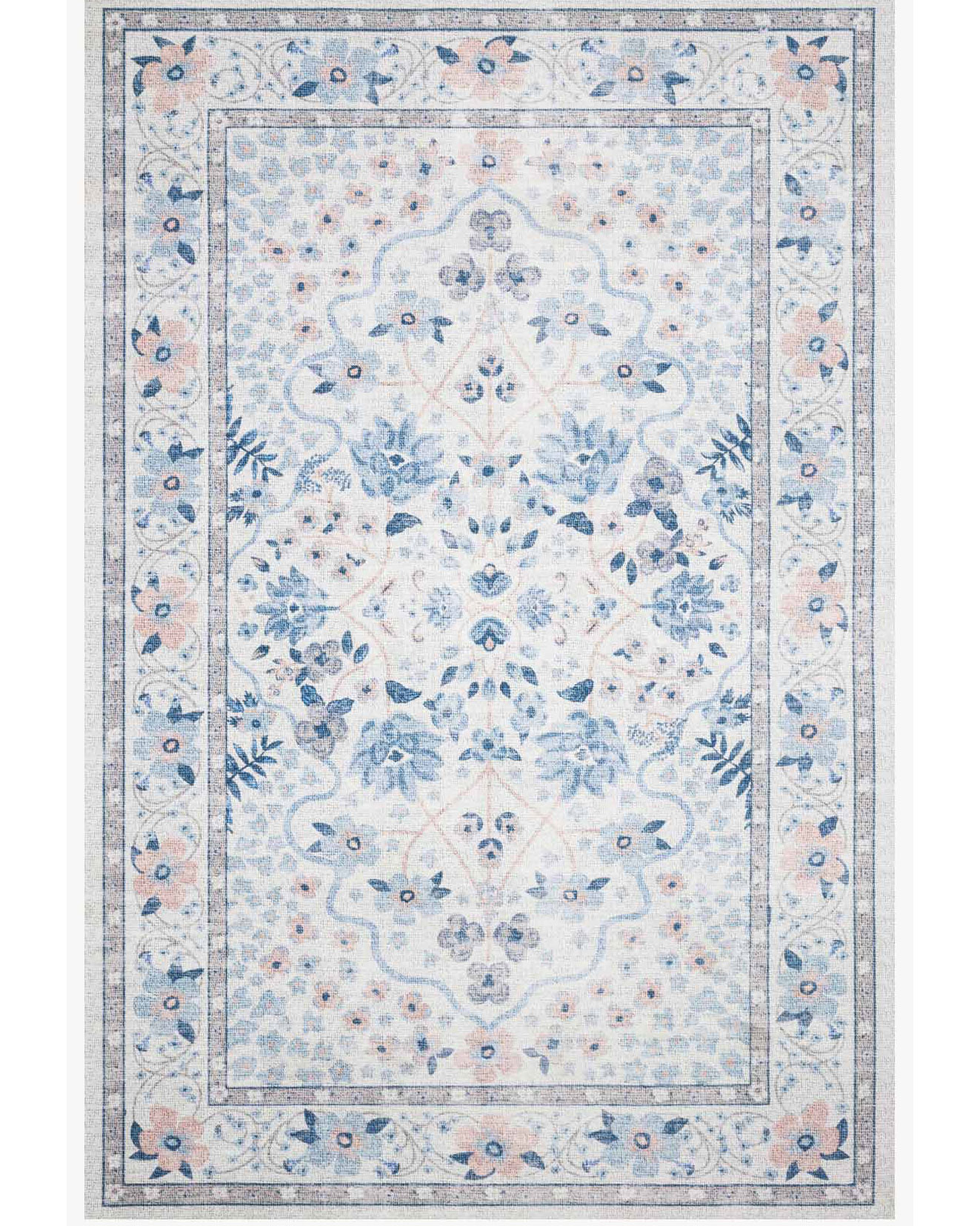 Loloi Palais PAL-02 Snow/Sky Area Rug | Carpet Exchange