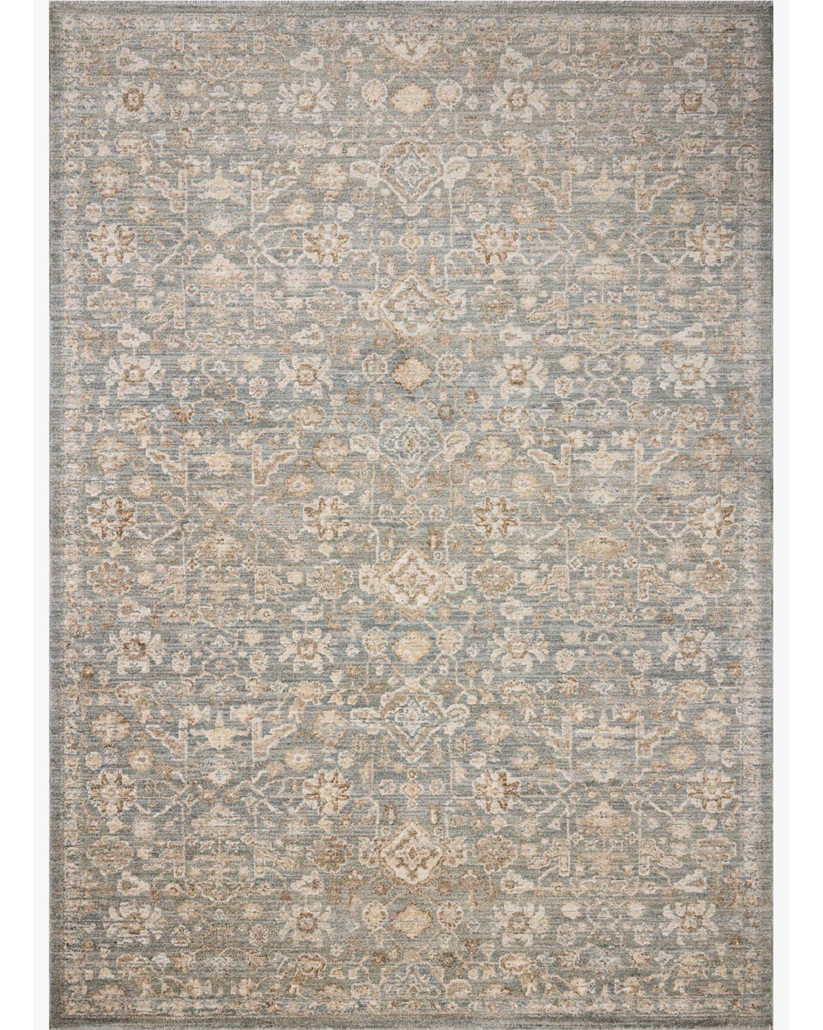 ムンビョル　ソラ Loloi Palma PLM-05 Blue/Natural Area Rug | Carpet Exchange
