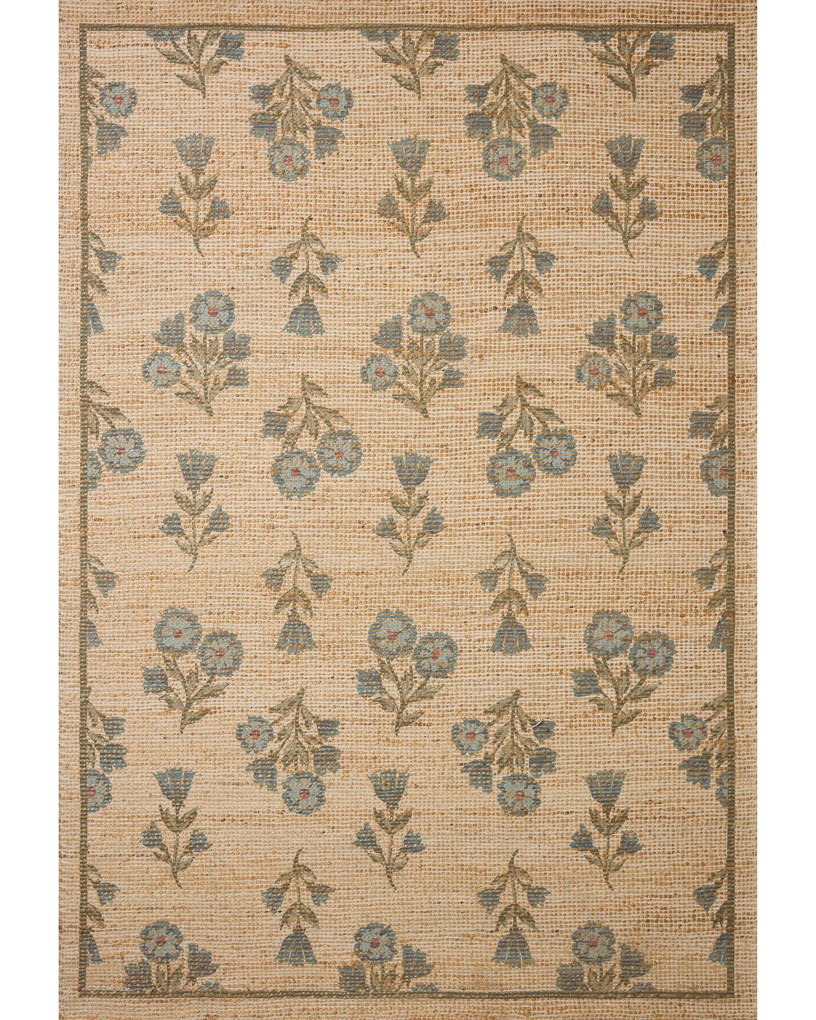 Loloi Rue RUE-04 Moss/Blue Area Rug | Carpet Exchange